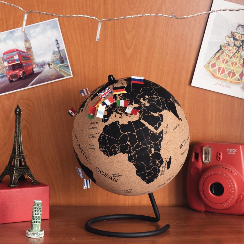 TRIPVEA® 342 Flags for Map and Globe Made of Cork