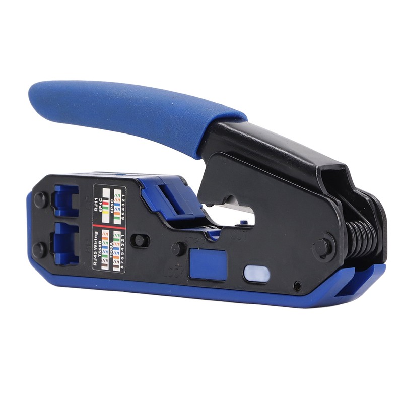 RJ45 Crimping Tool Kit Network Cable Ethernet Jack Pass Through