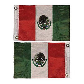 12x18 Mexico Mexican MX Double Sided Poly Nylon Boat Flag 12"x18" Banner