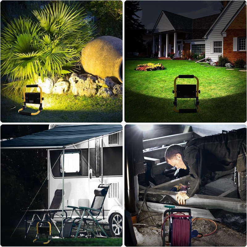 AUXTINGS LED Construction Spotlight, 30 W 3000 lm Work Light,