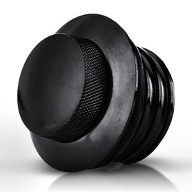 1 tapa de tanque de combustible, negro, depósito de motocicleta, tapa de tanque de combustible para Dyna Touring Softail para 1982-2010 (todos los modelos con un solo tornillo en la tapa de la gasolin