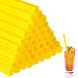 Potchen 50 Pcs Graduation Star Shaped Straws Disposable Drinking Straw Grad Plastic Straw Graduation Beverage Cocktail Congrats Grad Party Supplies
