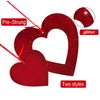 40 Pcs Valentine's Day Decorations Glitter Red Heart Hanging Swirls