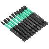 10Pcs Magnetic Screwdriver Bit Set Cross Star Non Slip High