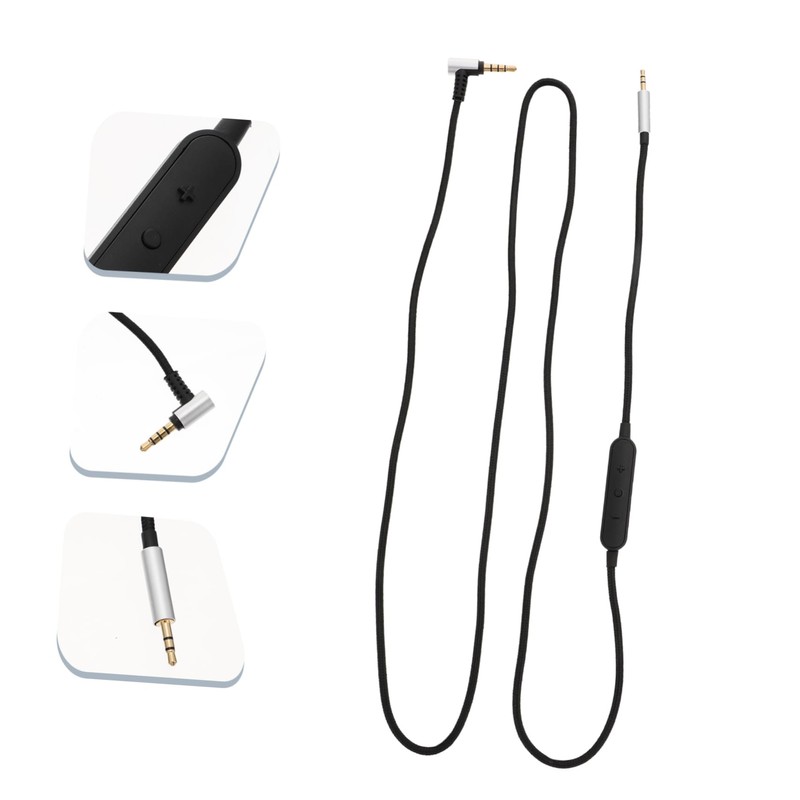 KICHOUSE 1pc Headphone Audio Cable Line Control Compatible Connector Replacement
