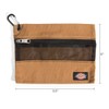 Dickies Set of 3 Small Canvas Utility Pouches, Zippered, for