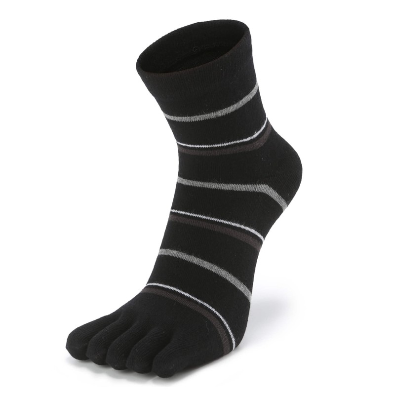 Civiczar Men's Five Toe Socks, Business Socks, Crew Length, Cotton,