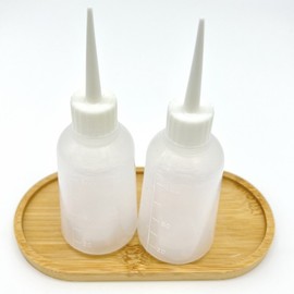 Transparent Pointed Cap Empty Dispensing Bottles for Cosmetics & Hair Dye (50ml, 100ml) 100ml 34ea