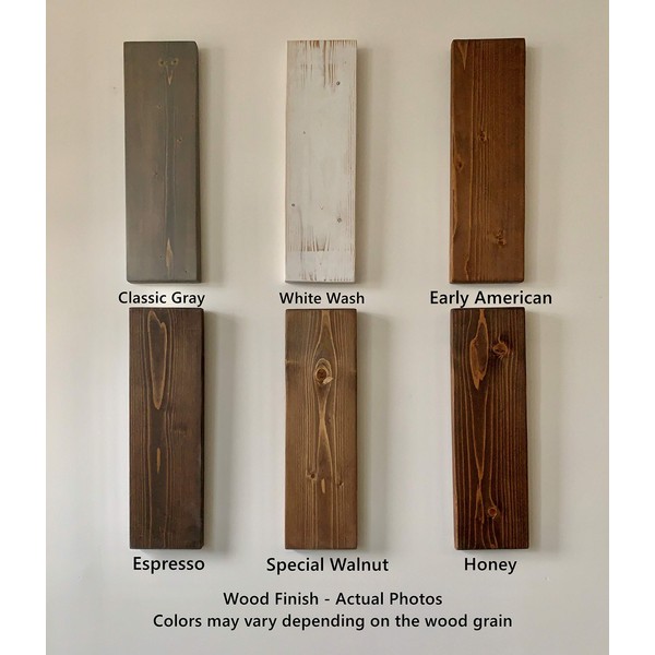 New England Wood Crafters - Wood Floating Shelves Set Handcrafted