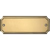 Rectangular Brass Sign with Engraving