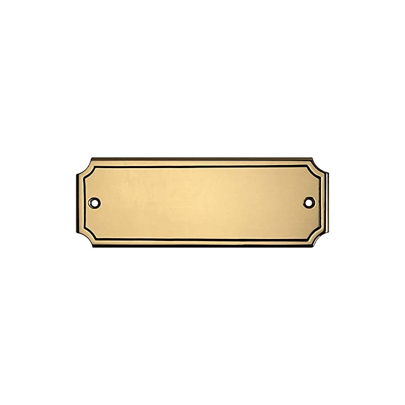 Rectangular Brass Sign with Engraving
