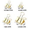 Binder Clip Paper Clamps, Assorted Sizes (Mini, Small, Medium, Large),