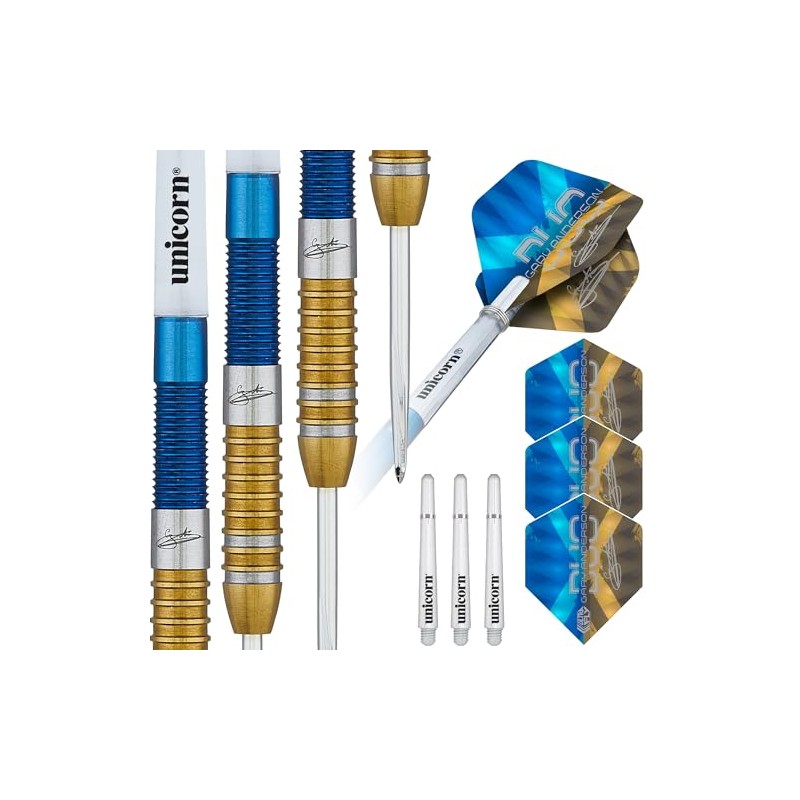 Unicorn Gary the Flying Scotsman Anderson Duo Darts Set, Blue,