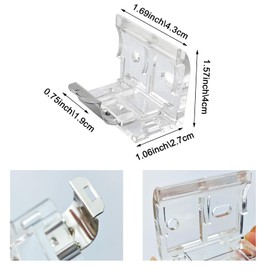 8 Pack Cordless Shade Bracket Cordless Blinds Headrail Holder Clip Mounting Bracket with Metal Clip for 1" (25MM) Pleated Shades Cordless Blinds