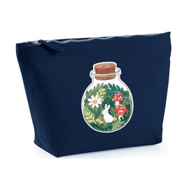 Hippowarehouse Bunny Terrarium Printed Make up Cosmetic wash Bag 18x19x9cm