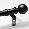 Black Long Curtain Rods for Windows 66 to 120 Inch,
