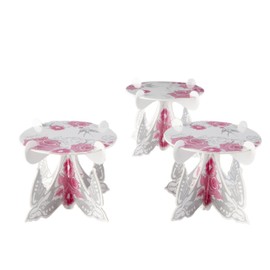 Rose & Swallow Single Cupcake Stands x 3 - Enchanted Rose