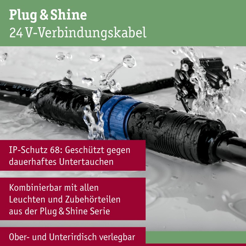 Paulmann Licht Paulmann 93927 Outdoor Plug & Shine Connector, Plastic,