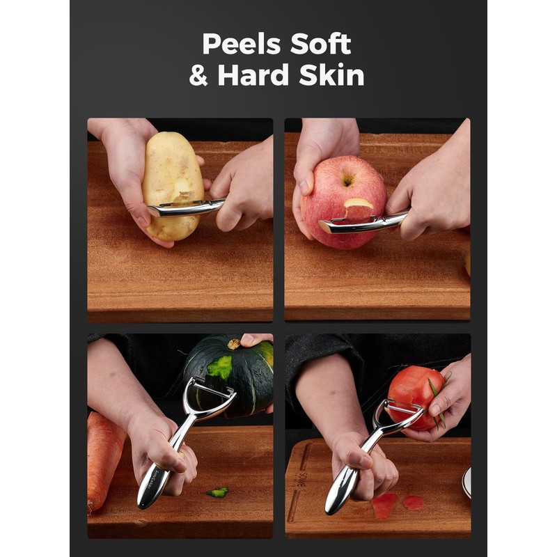 Premium 304 Stainless Steel Peeler Set – Ultra Sharp Y