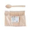 Strix Design SD-039 Wooden Spoons, Disposable, Commercial Use, 100 Pieces,