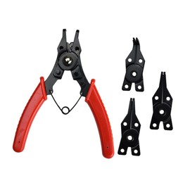 TEHAUX 1Set Circlip Plier Set Multi Functional Tool with Interchangeable Jaw Heads for Internal External Use High for Garage and DIY Projects