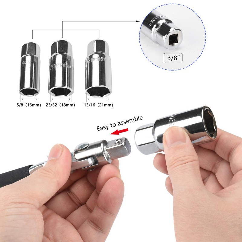 oumuik Spark Plug Socket 16/18/21 mm – Spark Plug Wrench