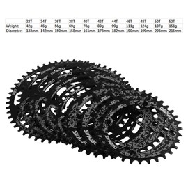 BestPartsCom Elite 104mm BCD 32T 34T 36T 38T Narrow Wide Single Chainring Round Oval 1X System AL7075 CNC Ultralight Bicycle Chainwheel Single Chain Ring fit MTB XC Trail (Red Oval, 32T)