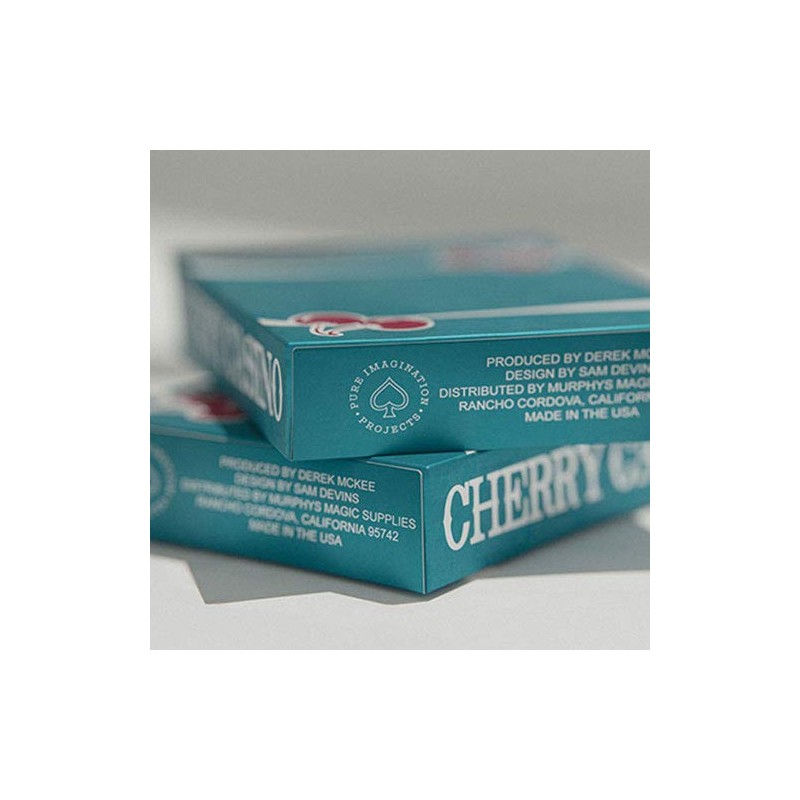 SOLOMAGIA Cherry Casino (Tropicana Teal) Playing Cards by Pure Imagination