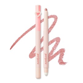 Peripera MOOD IN SHADE EYE STICK, Built-In Applicator (Smuger), Smudge-Proof, Easy Application, Creamy Shimmer Texture Eye Shadow Stick (P03 LOVEY WAVE)