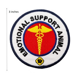 Emotional Support Animal Service Dog Medical Assistance Embroidered Iron on sew on Patch