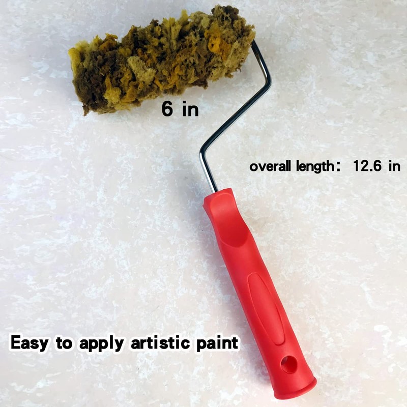 Bancoo Natural Sea Sponge Roller-6inch- Art Sponge Paint Roller for