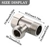 Stainless Steel 3 Way Diverter Tee Connector for Angle Valve