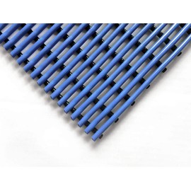 VinTube Vinyl Pool Mat Shower Bathroom Locker Room Sauna Spa Hot Tub Drains Water Splash Comfortable on Bare Foot Mat Runner by VinTek (Blue, 3x4)