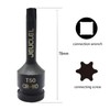 JEUCLEL T50 Torx Star 6 Point Impact Bit Socket, T50
