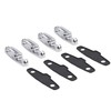 NovelBee 4pcs Chrome T-Hook Tie Down Rope with Washer and