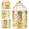Tomotato Birdcage Candle Holder, Hanging Lantern Metal Tealight Decorative Table