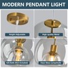 LBSQJ Clear Glass Pendant Lights Kitchen Island Gold Hanging Light