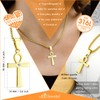 555Jewelry - Collar de Ankh egipcio de 1 mm para