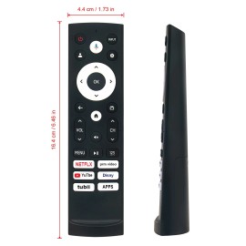 For Hisense ERF3AF90H Replace Voice Remote for Hisense 4K Smart Google TV 55U8K 65U8K 75U8K