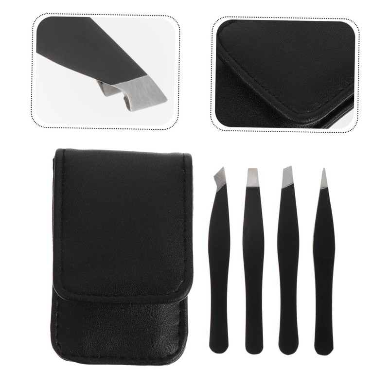 Outanaya 1Set Stainless Steel Eyebrow Tweezers for Beauty Ergonomic Design