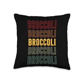 Broccoli Rainbow Throw Pillow