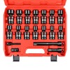 WETT 18-Piece 1/2" Drive Shallow Impact Universal Joint Socket Set,