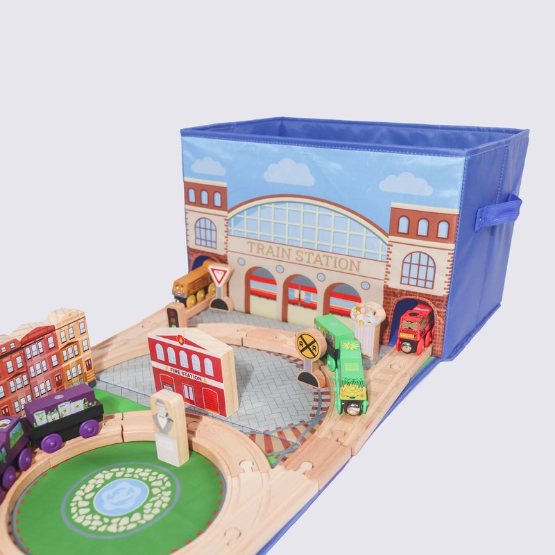 Zany Trains - Train Storage Bin and Play Mat -