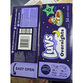 Luvs Diapers Overnight Size 6  Baby Diapers 54 Count Box