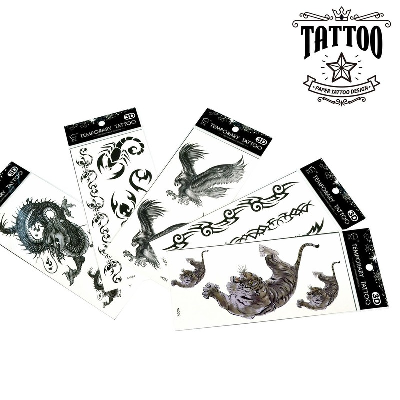 [5 Piece Set] tattoo seal paper tattoo design Rich; amta – 028 
