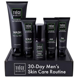Tiege Hanley Set de Cuidado de La Piel para Hombre, Rutina Avanzada para El Cuidado de La Piel para Hombres(Nivel de Sistema 2) - Kit de Lavado Facial para Líneas Finas - El Set de Cuidado de La Piel