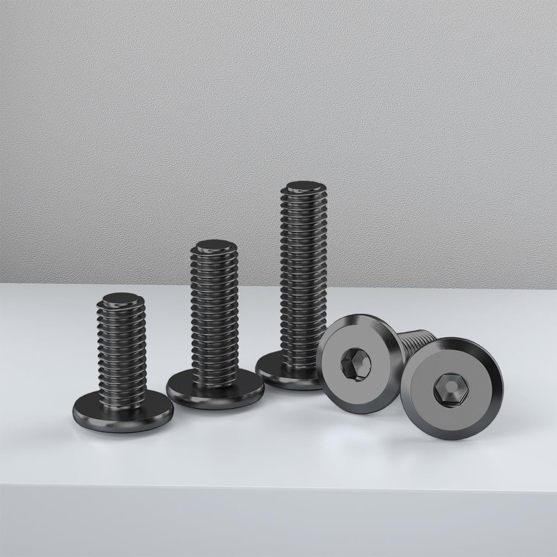 Drenky Hexagon Furniture Bolts, M6 X 35mm Flat Hex Bolt