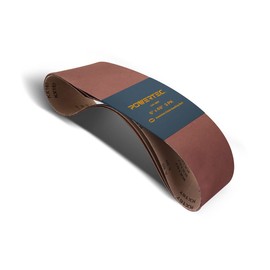 POWERTEC 110213 6-Inch x 48-Inch 120 Grit Aluminum Oxide Sanding Belt, 3-Pack