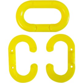 Chain Link, 2 In., Yellow, Acetal, PK10