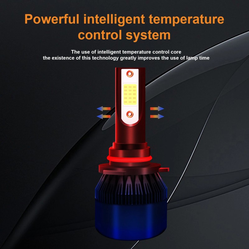 SHENKENUO 6x Ice Blue LED Headlight Fog Light Bulbs For